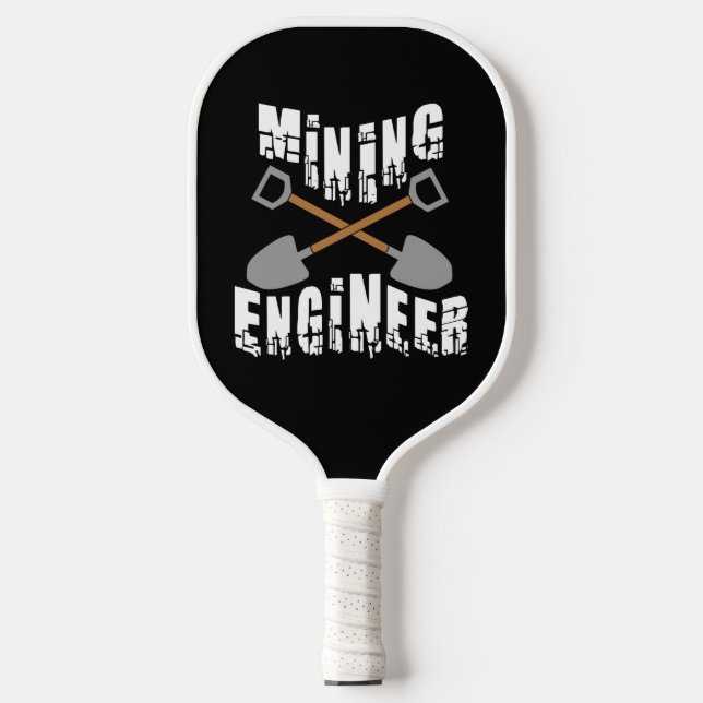 Mining Engineer Crossed Shovels Pickleball Paddle (Front)