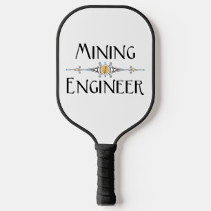 Mining Engineer Decorative Line Pickleball Paddle