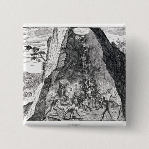 Mining', Frankfurt, 1602 2 Inch Square Button