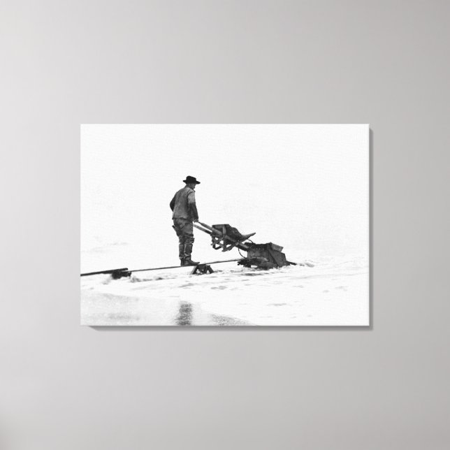 Mining on Beach at Nome, Alaska Photograph Canvas Print (Front)
