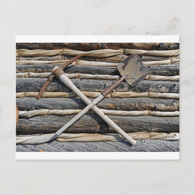 Mining Pick And Shovel Postcard (Front)