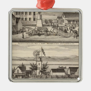 Mininger, Dennis & Hauschildt residences Metal Ornament