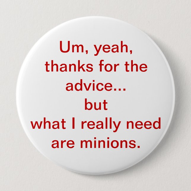 Minions 4 Inch Round Button (Front)