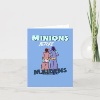 Minions Before Maidens Funny Thank You Card