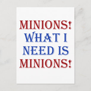 Minions! What I need is minions! Postcard