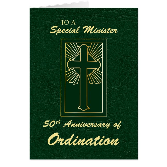 Minister 50th Anniversary of Ordination Green (Front)