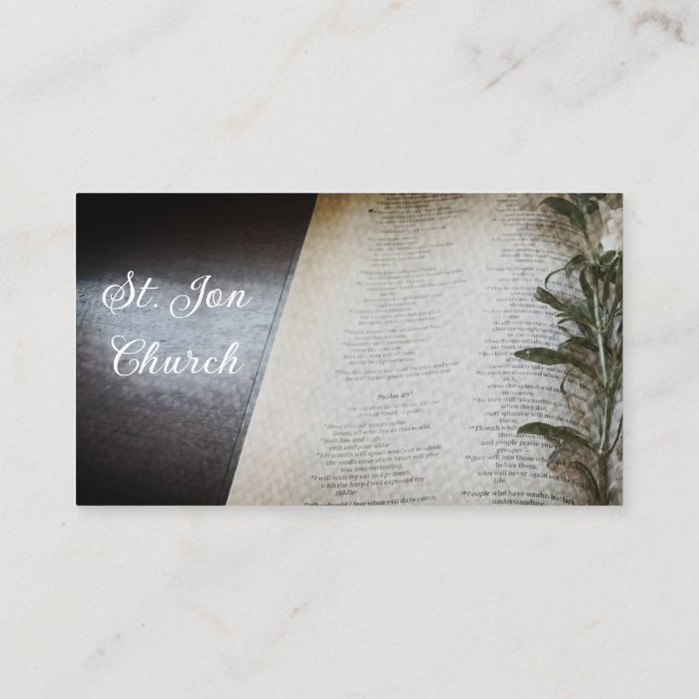 Minister Christian Light God Sky Business Cards (Back)