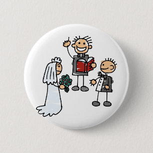 Minister Priest Reverend Performs Wedding Ceremony 2 Inch Round Button