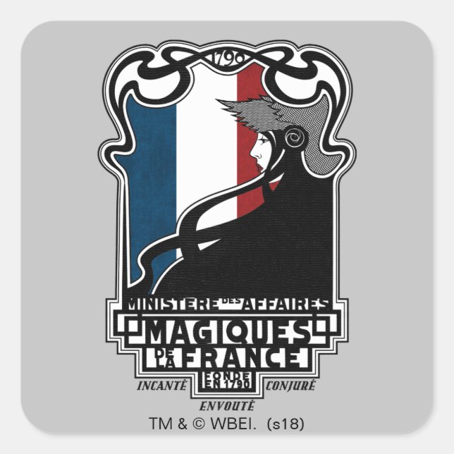 Ministère des Affaires Magiques de la France Logo Square Sticker (Front)