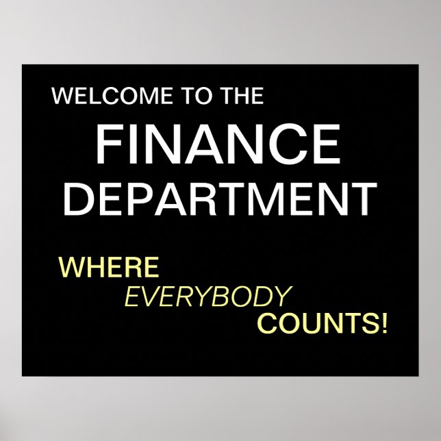 Ministère des Finances Affiche de bienvenue motiva (Devant)