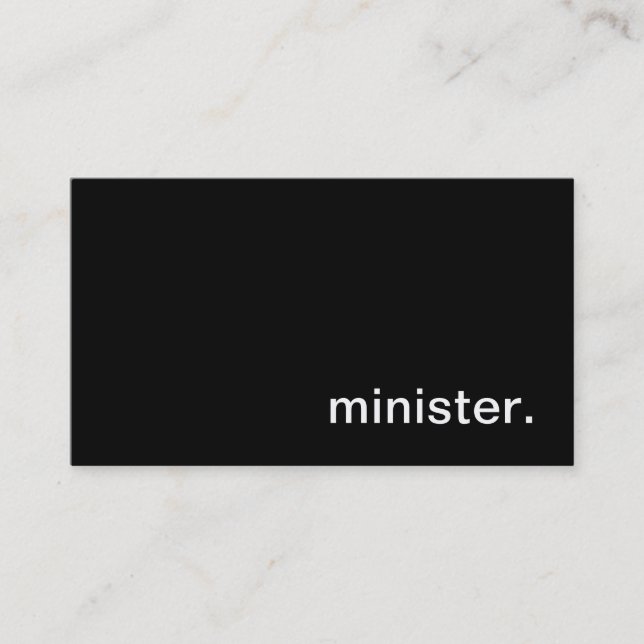Ministre carte de visite (Devant)
