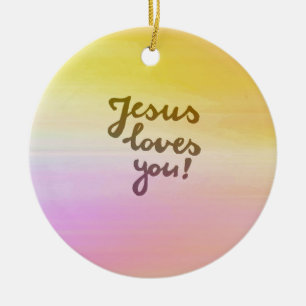 Ministry Jesus loves you Ceramic Ornament