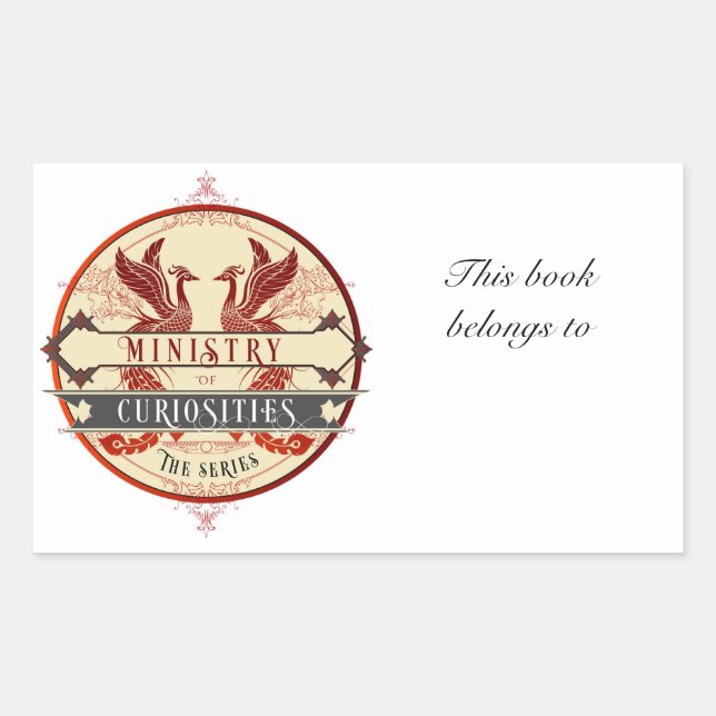 Ministry of Curiosities Bookplate Sticker (Front)