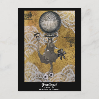 Ministry of Travel Steampunk Postcard