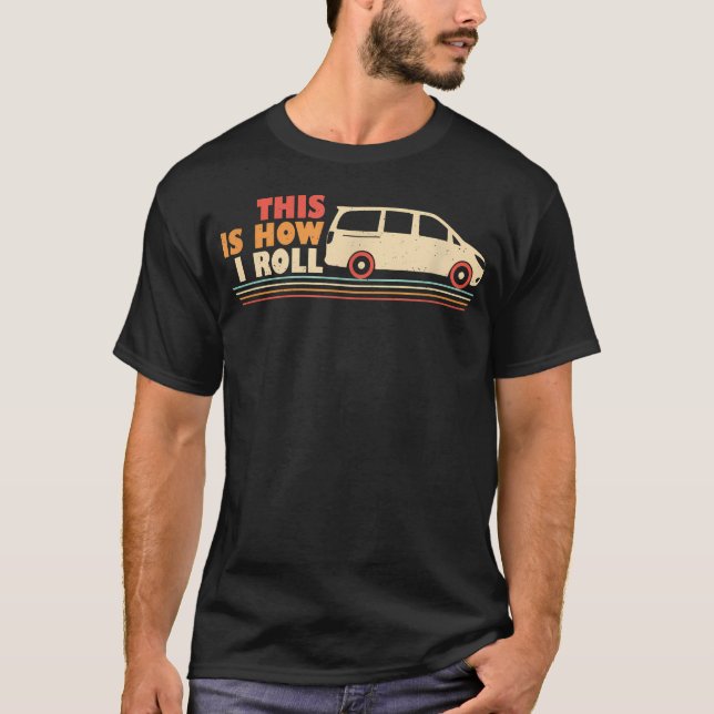 Minivan Dads Funny Pun Dad Drives Minivan Daddy T-Shirt (Front)