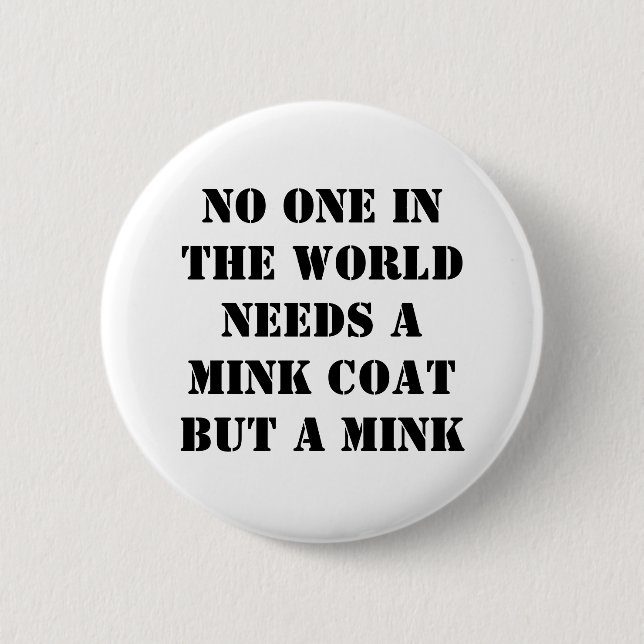 Mink Coat 2 Inch Round Button (Front)