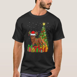 Mink  Xmas Holiday Santa Mink Christmas Tree T-Shirt