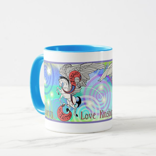 MinkMode Pegasus Christmas Mug (Front Left)