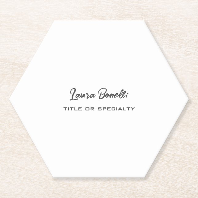 Minmalist Professional Modern Paper Coaster (Front)