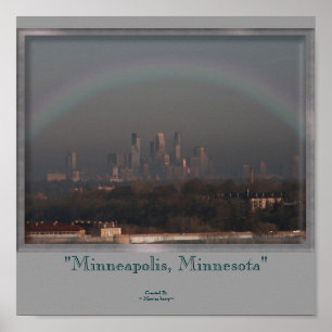 Minneapolis and the Rainbow Poster