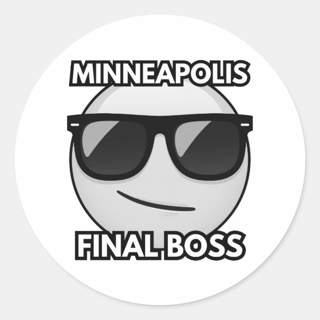 Minneapolis Boss Final Émotionnant Autocollant (Devant)