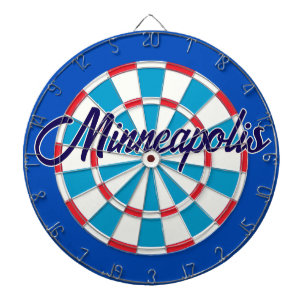 Minneapolis Classic Blue Red White Patriotic Dartboard