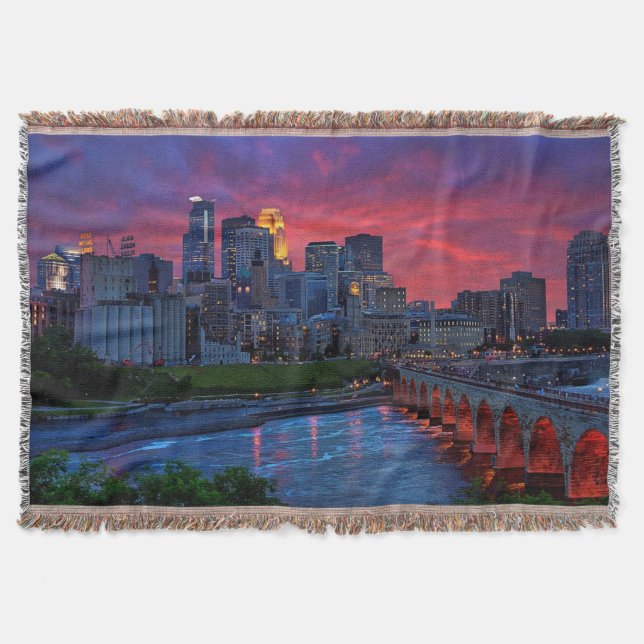Minneapolis Eye Candy Throw Blanket (Front)
