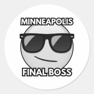 Minneapolis Final Boss Cool Emoji Sticker