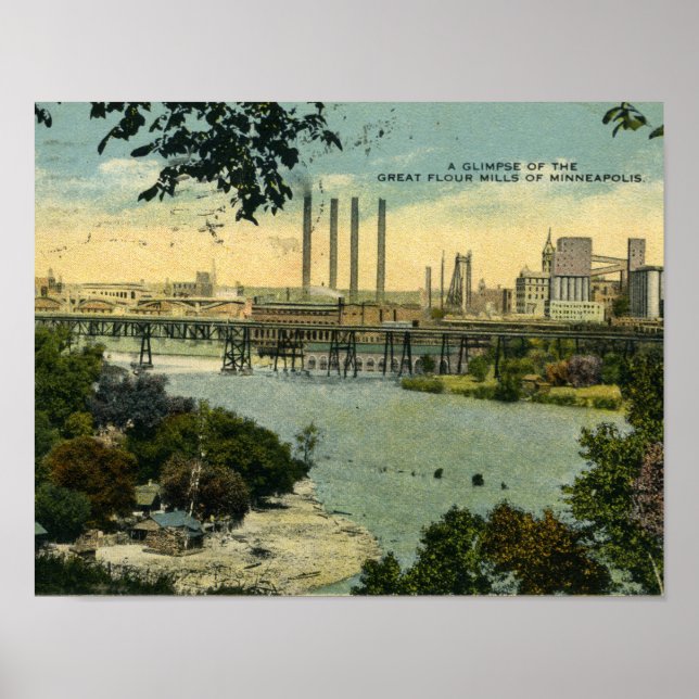 Minneapolis Flour Mills Vintage Poster (Front)