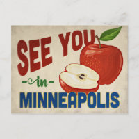 Minneapolis Minnesota Apple - Vintage Travel