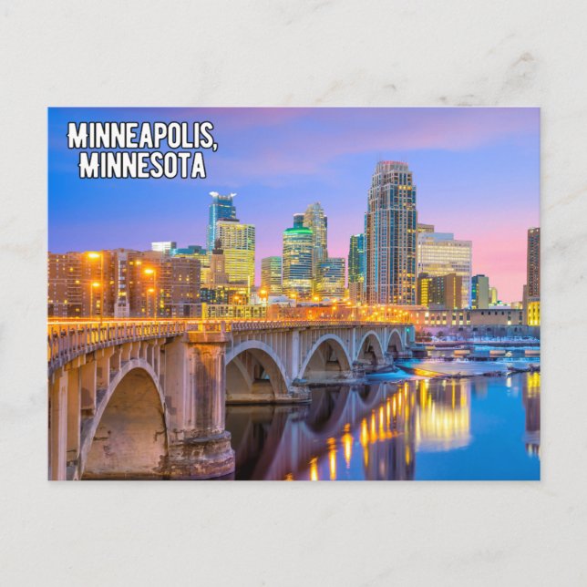 Minneapolis Minnesota Carte postale Centre-ville (Devant)