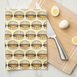 Minneapolis Minnesota Jucy Juicy Lucy Cheeseburger Kitchen Towel