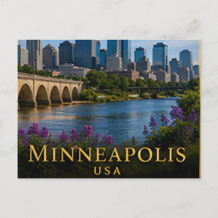 Minneapolis Minnesota Lakes, Riverfront & Urban Postcard