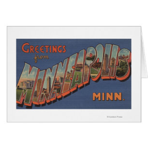 Minneapolis, Minnesota - Large Letter Scenes