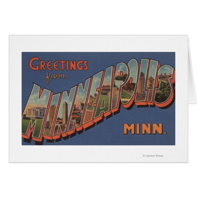 Minneapolis, Minnesota - Large Letter Scenes (Front Horizontal)