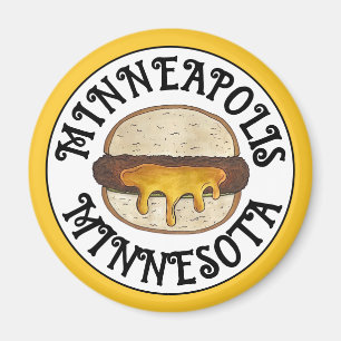 Minneapolis Minnesota MN Juicy Lucy Cheese Burger Magnet