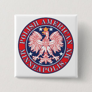 Minneapolis Minnesota Polish 2 Inch Square Button