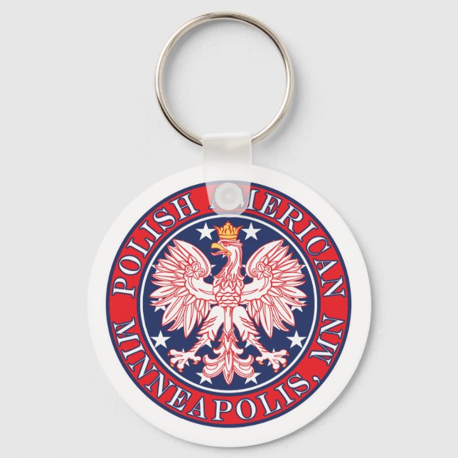 Minneapolis Minnesota Polish Keychain (Front)