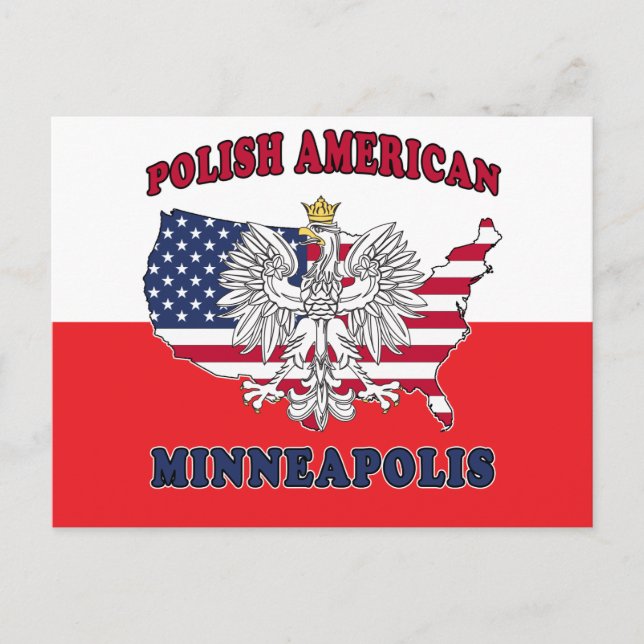 Minneapolis Minnesota Polish Postcard (Front)