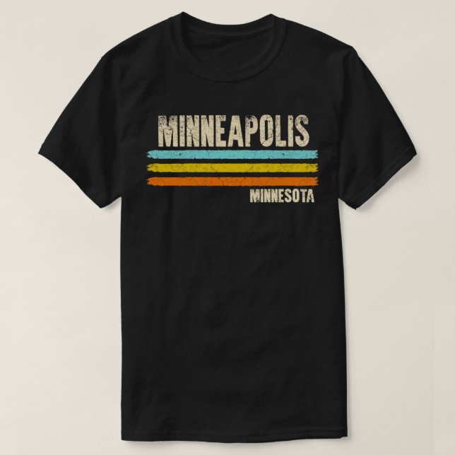 Minneapolis Minnesota Retro T-Shirt (Design Front)