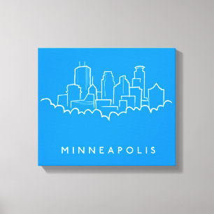Minneapolis, Minnesota Skyline Canvas Print