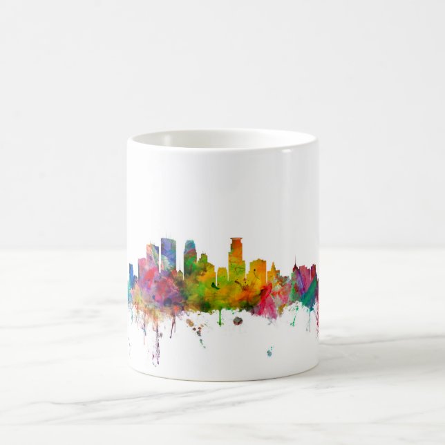 Minneapolis Minnesota Skyline Coffee Mug (Center)