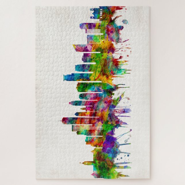 Minneapolis Minnesota Skyline Jigsaw Puzzle (Vertical)