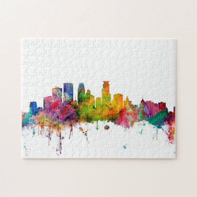Minneapolis Minnesota Skyline Jigsaw Puzzle (Horizontal)