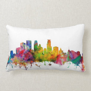 Minneapolis Minnesota Skyline Lumbar Pillow