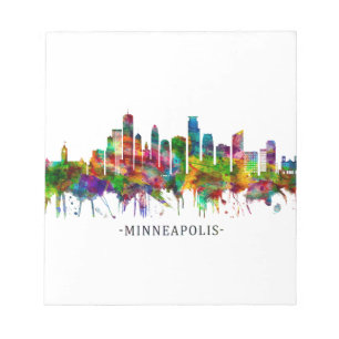 Minneapolis Minnesota Skyline Notepad