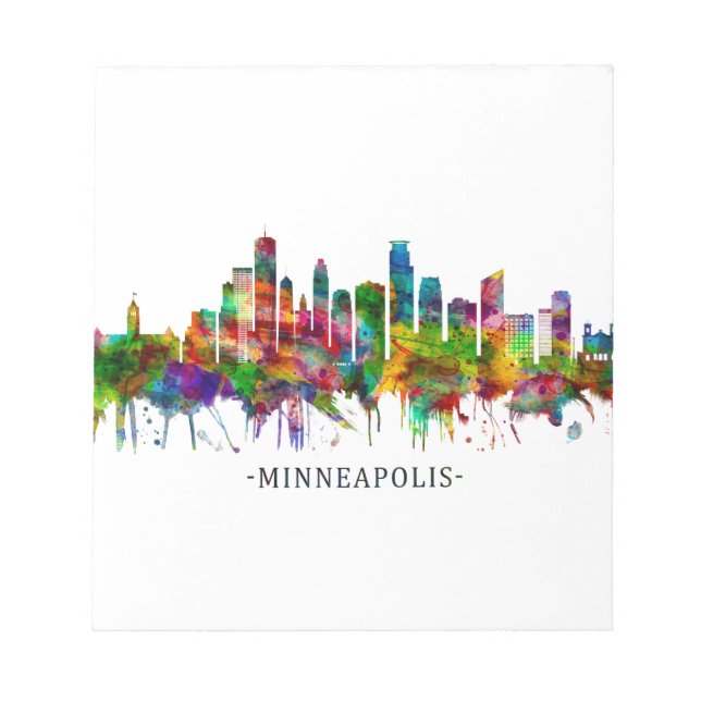 Minneapolis Minnesota Skyline Notepad (Front)