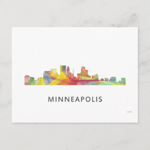 MINNEAPOLIS, MINNESOTA SKYLINE WB1 - POSTCARD