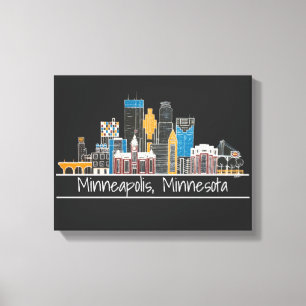 Minneapolis, MN Skyline Canvas Print