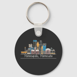 Minneapolis, MN Skyline Keychain